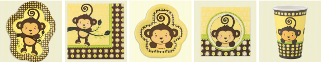 Monkey Neutral Baby Shower Decorations