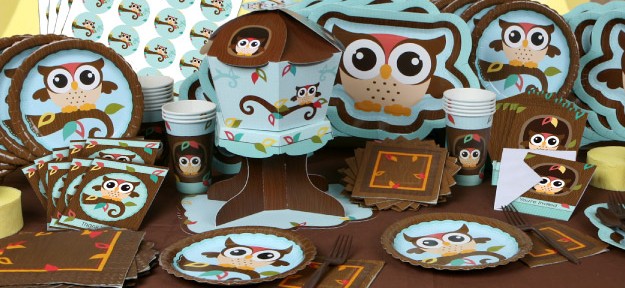 Owl Party Supplies and Tableware