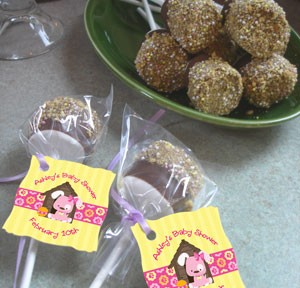 Marshmallow Pops for a Baby Shower