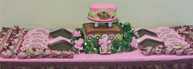 Monkey Girl Baby Shower Decorations