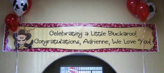 Little Cowboy Baby Shower Banner