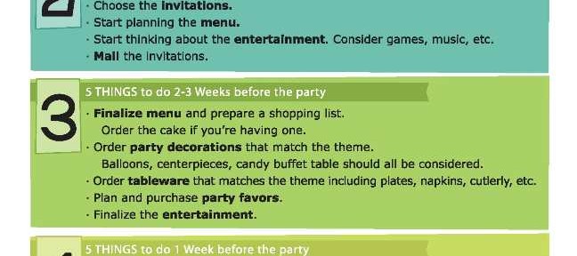 Guide to Planning a Party